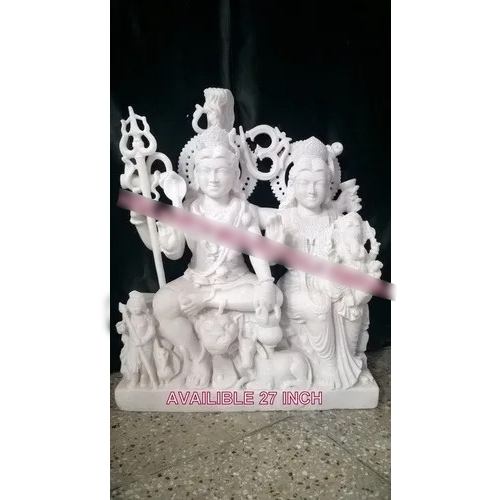 WHITE MARBLE SHIV PRIVAR STATUE MANUFACTURE WHITE MARBLE SHIV PRIVAR STATUE MANUFACTURE