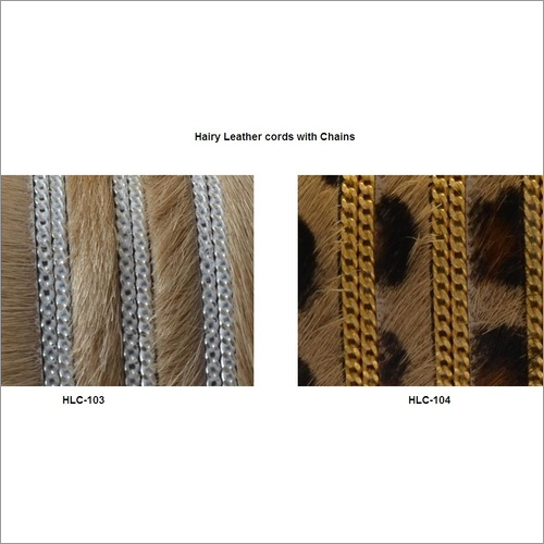 Hairy Leather Cords with Chain Hairy Leather Cords with Chain