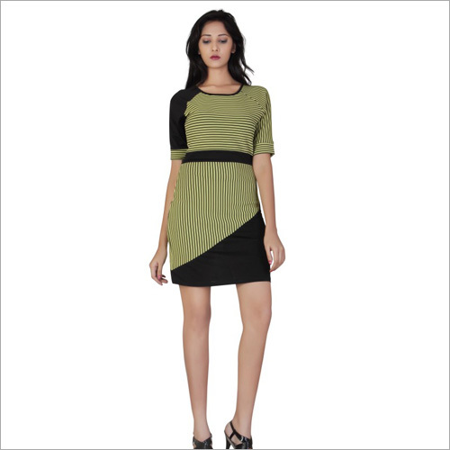 Yellow & Black Short Striped Dress Yellow & Black Short Striped Dress