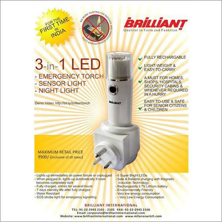 3 in 1 LED Emergency Torch / Flash Light 3 in 1 LED Emergency Torch / Flash Light