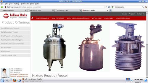 Mixture reaction vessel Mixture reaction vessel