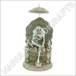 White Metal Sai Baba Statue White Metal Sai Baba Statue