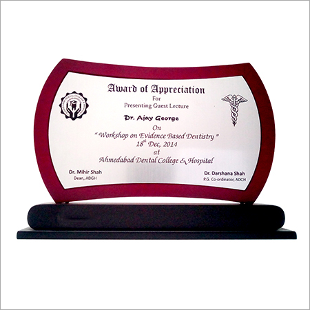 Wooden Certificate Trophy Wooden Certificate Trophy