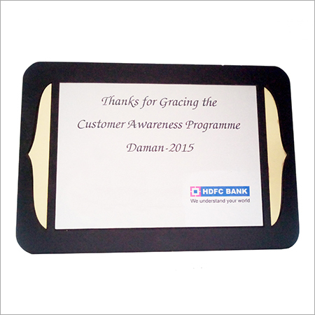 Certificate Plaque Certificate Plaque