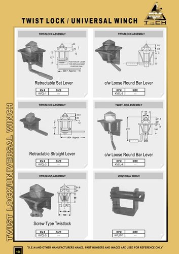 TWIST LOCK / UNIVERSAL WINCH TWIST LOCK / UNIVERSAL WINCH