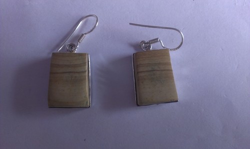 Silver Ear ring with Jesper Stone Silver Ear ring with Jesper Stone