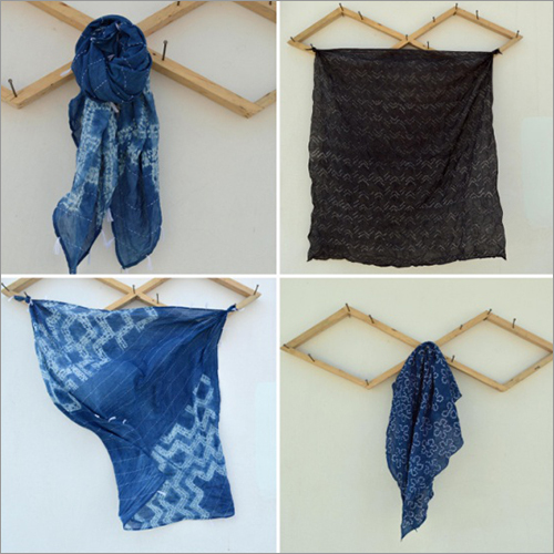 Natural Hand Dyed Indigo Scarf Natural Hand Dyed Indigo Scarf