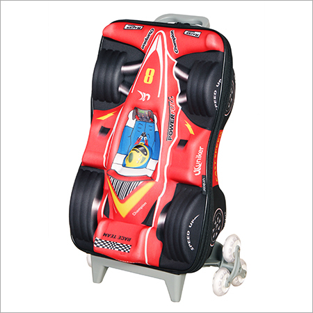3D Racing Car Red Trolley Bag 3D Racing Car Red Trolley Bag