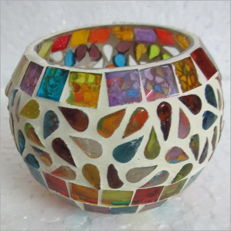 Mosaic Glass T Light Holder Mosaic Glass T Light Holder