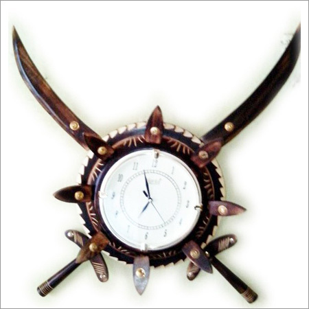 Wooden Antique Talwar Wall Clock Wooden Antique Talwar Wall Clock