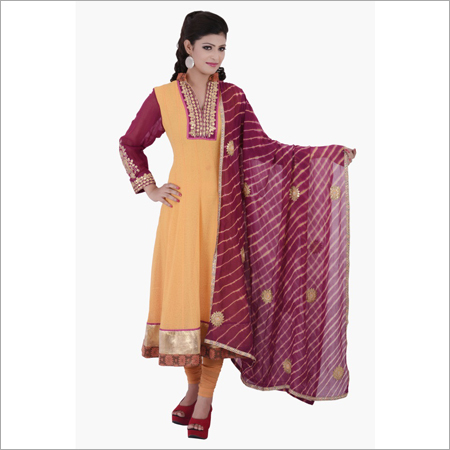 orange anarkali suit in georgette orange anarkali suit in georgette