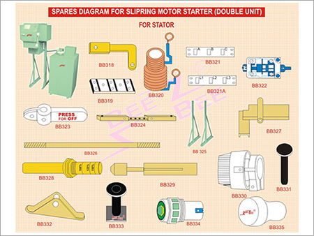Spares Diagram for Slipring Motor Starter (Double Unit) Spares Diagram for Slipring Motor Starter (Double Unit)