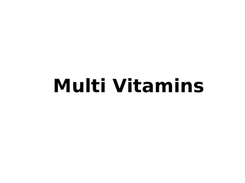 Multi Vitamins Multi Vitamins