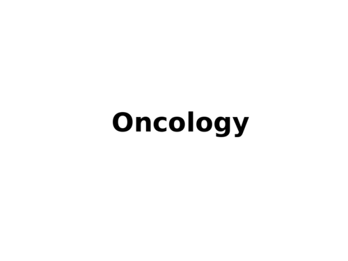 Oncology Oncology
