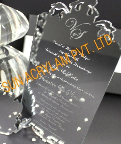Acrylic Silver Mirror Invitation Card Sheet Acrylic Silver Mirror Invitation Card Sheet