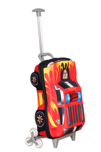 3D Police Car Red Kid's Trolley Bag 3D Police Car Red Kid's Trolley Bag