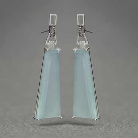 Sterling Silver Crystal Earring Sterling Silver Crystal Earring