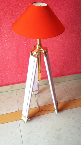 Teak Wood Tripod Floor Lamp Teak Wood Tripod Floor Lamp