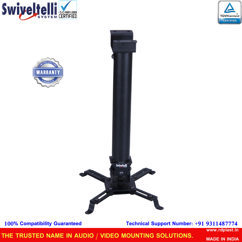 Projector Mount With Collapsible Arm - Black Projector Mount With Collapsible Arm - Black