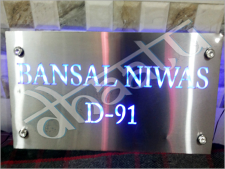 LED Backlit Stainless Steel Nameplates LED Backlit Stainless Steel Nameplates