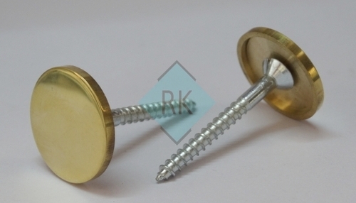 Brass Fancy Mirror Cap with Screw Brass Fancy Mirror Cap with Screw