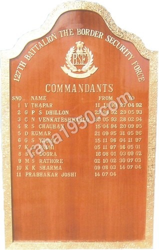 Military CO Brass Board Military CO Brass Board