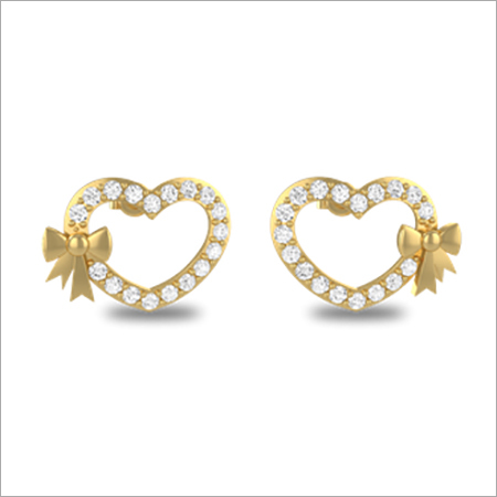 18K/14K Yellow Gold Earring with Diamonds 18K/14K Yellow Gold Earring with Diamonds