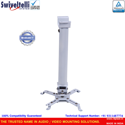 Projector Mount With Collapsible Arm - White Projector Mount With Collapsible Arm - White