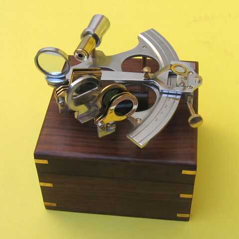 Nautical Sextant with Wooden Box Nautical Sextant with Wooden Box