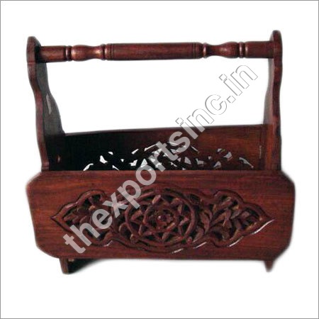 Dark Wood Magzine Rack Dark Wood Magzine Rack