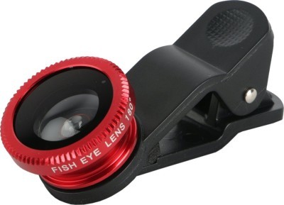 3-in-1 Clip-On Fisheye + Wide Angle + Macro Lens Set for mobile phones Lens(Red, 10) 3-in-1 Clip-On Fisheye + Wide Angle + Macro Lens Set for mobile phones Lens(Red, 10)