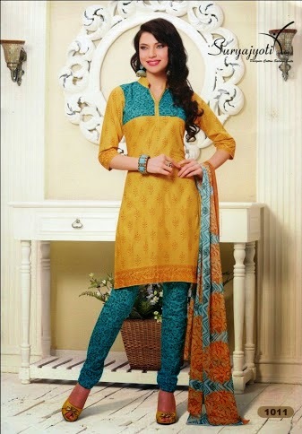 Cotton Salwar Kameez Suit by Suryajyoti Cotton Salwar Kameez Suit by Suryajyoti