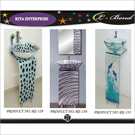 Floor Standing Glass Wash Basin Floor Standing Glass Wash Basin