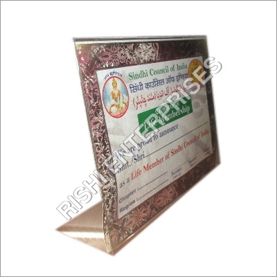 Acrylic certificate stand L type frames Acrylic certificate stand L type frames