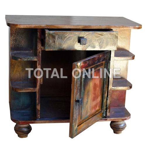 Reclaimed Mango Wood Bedside with 1 Drawer and 1 D Reclaimed Mango Wood Bedside with 1 Drawer and 1 D