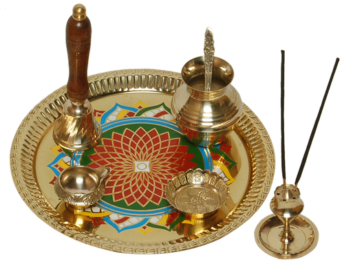 Decorative Brass Rangoli Puja Taali Set Barss Puja items Decorative Brass Rangoli Puja Taali Set Barss Puja items