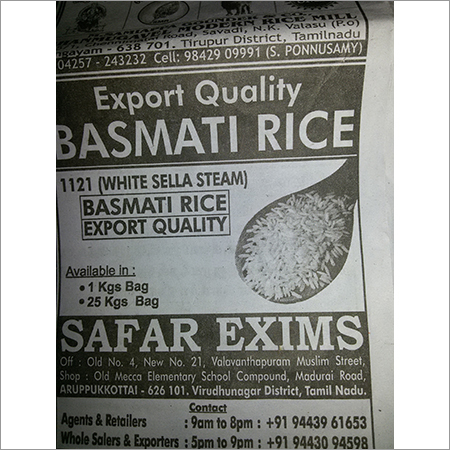 1121 White Sella Steam Basmati Rice 1121 White Sella Steam Basmati Rice