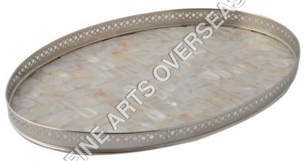 Mother of Pearl & Metal Tray Mother of Pearl & Metal Tray