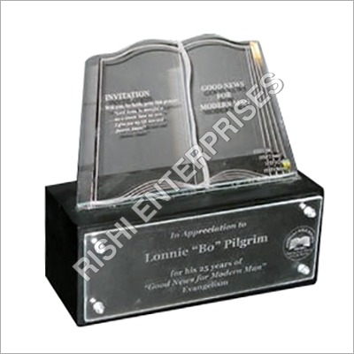Customise Book Crystal Trophy Customise Book Crystal Trophy