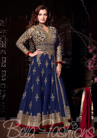 DIYA MIRZA Mohini designed by Bela Fashions Semi stitched anarkali DIYA MIRZA Mohini designed by Bela Fashions Semi stitched anarkali