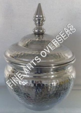 Hammered Decorative Canister Hammered Decorative Canister