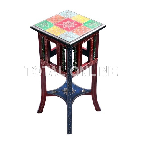 Wooden Square Shape Long Stool With Metal Fitting Wooden Square Shape Long Stool With Metal Fitting