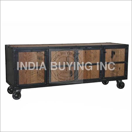 Metal Wood Cabinet with Wheels Metal Wood Cabinet with Wheels