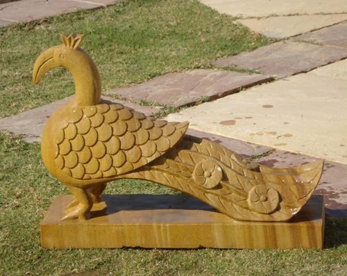 Sandstone Peacock Statue Sandstone Peacock Statue