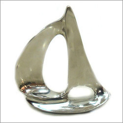 12inch High Aluminium Boat Model Nickel Finish 12inch High Aluminium Boat Model Nickel Finish
