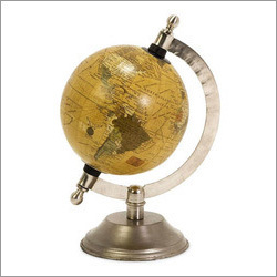 Globe With Nickel Finish Base Globe With Nickel Finish Base