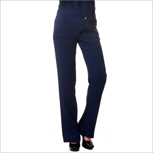 Nessa - Navy Straight Fit Trousers Nessa - Navy Straight Fit Trousers