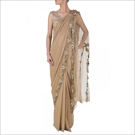 Shimmer Chiffon Stitch Saree Shimmer Chiffon Stitch Saree