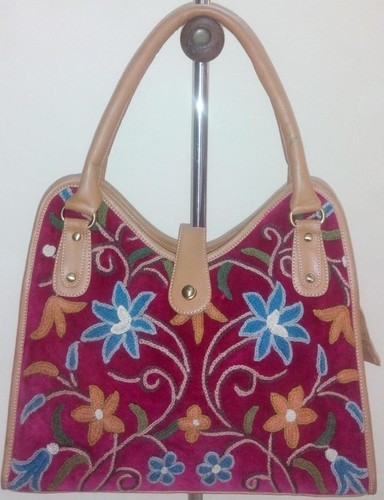Handbag with Kashida Embroidery Handbag with Kashida Embroidery