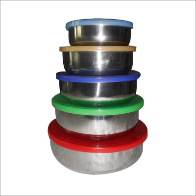 Colored Lid Steel Bowl Colored Lid Steel Bowl